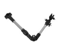 MAGICLULU Adjustable Stroller Umbrella Mount Clip with 360° Rotation, Foldable Telescopic Clamp for 25mm Round Tube, Detachable Base Suitable for Wheelchair, Golf Cart, and Camping Chair