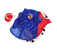 MAGICLULU Adorable Blue Dog Cloak and Crown Hat Set for Pets, Skin Friendly Cloth Material with No Fading, for Photos and Everyday Wear, Lovely Fancy Dress Pet Costume