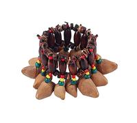 MAGICLULU African Nut Shell Handbell Bracelet, Natural Orchestral Bell Chimes Wristband, Handmade Percussion Instrument for Music and Dance Accessories