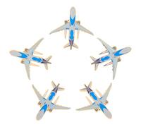 MAGICLULU Airplane and Resists Fading Brooch 5pcs Pins with 3d Airplane Motif Alloy Compact for Flight Attendants, Birthday or Business Day Accessories