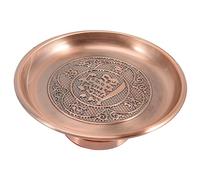 MAGICLULU Alloy Buddhist Offering Plate Stable Temple Fruit Tray Small Capacity Worship Container for Home and Religious Sacrifices