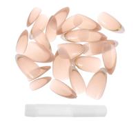 MAGICLULU Almond-shaped French Manicure Short Press False Nails Artificial Nail Extensions Plastic Tips for Women Home Salon Holiday Event