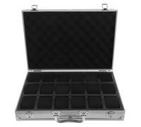 MAGICLULU Aluminum Alloy Watch Storage Case for Men with 18 Slots, Hard Shell and Sponge Lining, Shockproof and Secure Protecting Watch Organizer Box for Home and Desktop Use