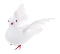 MAGICLULU Artificial Birds Large Wing Stretching White Pigeon for Wedding and Graduation Ceremony, Synthetic Material with Vivid Appearance and Easy Mounting, Decorative Birds for Home Or