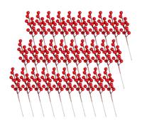 MAGICLULU Artificial Christmas Berries Stems Easy to Take Care Red 30pcs Berry Branches, No Watering Required for Floral Arrangement and Winter Holiday Parties Decoration