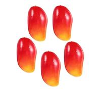 MAGICLULU Artificial Mango Fruit Models Decorative Scene Adornment 5pcs Lightweight Eva Foam Simulation Fruit Prop Not Prone to Fading Orange for Film and Game Props for Artists