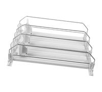 MAGICLULU Automatic Drink Pusher Organizer for Fridge White Beverage Shelf Replenishment Tool Practical Glide Tray for Supermarket Home Freezer and Pantry Storage