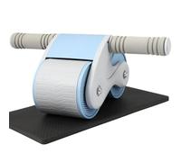 MAGICLULU Automatic Rebound AB Roller Wheel Anti-Skid Grip and Kneel Pad, Blue-Grey Abdominal Fitness Roller for Home Gym Core Workout and Strength Training Random Color Random Color
