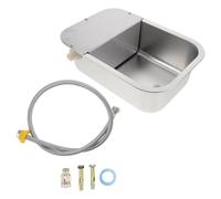MAGICLULU Automatic Stainless Steel Pet Drinking Bowl Easy Clean Wide Shallow Basin Water Dispenser with Large Capacity and Scratch-resistant Design for Small Animals and Short-nosed Cats