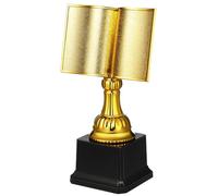 MAGICLULU Award Trophy Reading Competition Trophies for Libraries and Homes, Plastic Golden Exquisite Prize for Winners, Commemorative Reading Award for Little Friends