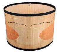 MAGICLULU Bamboo Lampshade Light Cover, Irregular Round Boho Printed Ceiling Lamp Shade, Mild Light Eye Protection Home Decoration, Housewarming Gift