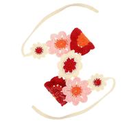 MAGICLULU Bandana Tie-back Knit Headband Crochet Flower Headband Ethnic-inspired Cloth Versatile Accessory Adorable Women Parties Weddings