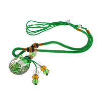 MAGICLULU Baroque Green Glass Perfume Bottle Necklace Pendant Essential Oil Diffuser Jewelry Irish St Patrick's Day Good Fortune Necklace for Women
