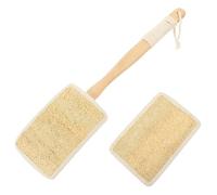MAGICLULU Bath Brush Back Scrubber Easy to Hold Easy to Grip Rectangular Loofah Sponge Wood Bristle Bathroom Scrubber for Men and Elderly
