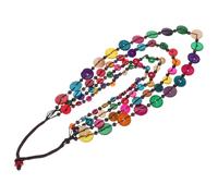 MAGICLULU Beaded Necklace Coconut Shell Necklace Vintage Elegant Wooden Beads Craftsmanship Lightweight Men Summer Outings Multi Color Party Accessory