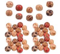 MAGICLULU Beads Craft Beads Round 100pcs Vintage 10mm Wooden with Mini Hole Design Simple and Delicate for Jewelry Making and Bracelet Making for Necklace Accessories