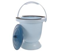 MAGICLULU Bedside Commode Bucket Blue Plastic Urine Container Men Unisex Design Splashproof Design for Travel and Home Care Bedpan for Adults and Elderly Patients