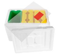 MAGICLULU Bee Feeding Kit Mating Box for Beekeepers White Plastic Foam Beehive Harvest Pollination Box Easy to Operate and Carry Suitable for Courtyard and Garden