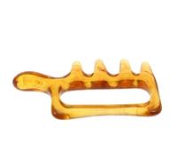 MAGICLULU Beeswax Guasha Board Massage Tool Natural Resin Material Round Curve Shape Easy to Store Convenient Operation Beautiful Appearance for Wellness Relaxation