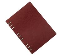 MAGICLULU Binder Notebook Agenda Notebook Decorative Pu Leather Cover Binder Rings Not Easy to Deform Easy Carry Brown Aluminum Alloy Paper Office School Use