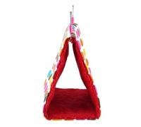 MAGICLULU Bird Nest Parrot Bed Pet Hanging Hammock Warm Canvas and Flannel Triangle round Windows Fence Stairs for Hamster Canary Small Pets