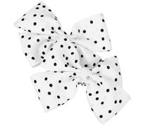 MAGICLULU Black and White Polka Dot Bow Shoe Clips for Women Heels 1 Pair Small Dot Decorative Shoe Accessories for Wedding
