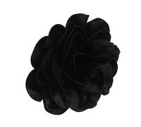 MAGICLULU Black Fabric Flower Brooch Pin Large Exaggerated Floral Lapel Pin Lightweight Comfortable Statement Maker Suitable for Wedding and Business Suit Accessories