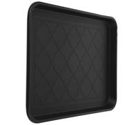 MAGICLULU Black Plastic Mat Pet Feeder Tray Non-slip Design Sturdy Sleek Shoes Tray for Entryway Indoor and Trunk Liner Suitable for Occasions