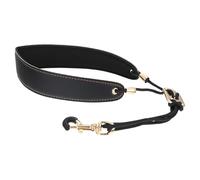 MAGICLULU Black Pu and Metal Saxophone Neck Strap with Widened Design, Reduces Pressure on Shoulders and Neck for Beginners and Professional Saxophone Players