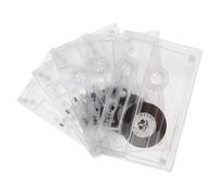MAGICLULU Blank Cassette Tapes Automatic Erasing Feature for Recording 5 Set with Plastic Storage Cases , 45 Minutes Long Recording Time Suitable for Classroom Recorder Cassette