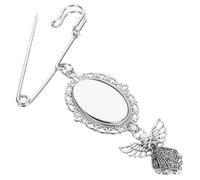 MAGICLULU Blank Charm Brooch Decorative Metal Brooch Pin Simple Practical Zinc Alloy Heat Transfer Printing Suitable for DIY Creations for Graduation Wedding Birthday Structural Design