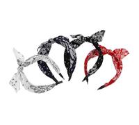 MAGICLULU Bowknot Headbands Ethnic Style 4pcs for Women Multipurpose Wide-brimmed Cloth Hairbands Photo Props Suitable for Holiday Party and Daily Wear