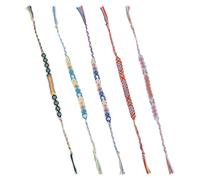 MAGICLULU Bracelet Made and Nepalese Set 5pcs Hand-knitted Hand Style Woven Wrist Chains of Cotton to Thread Comfortable Wear Accessories Color for Men Women Daily Use Party