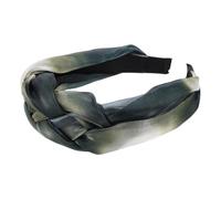MAGICLULU Braided Hairband Headband for Women, Green Gradient Satin and Plastic Wide Band, Better Hold Hair Accessory for Ladies, Casual Outings and Formal Events