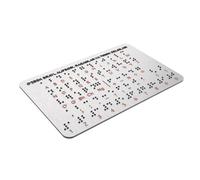 MAGICLULU Braille Alphabet and Numbers Board with Smooth Raised Dots for Uzbek Language Learning, Lightweight Stainless Steel Teaching Aid for Braille Literacy and Blind