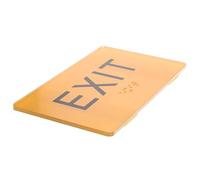 MAGICLULU Braille Signs Acrylic Braille Label Board Exit Sign Orange Simple Stylish Design Helps Navigation Provides Important Information for Public Spaces and Mall Use