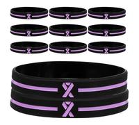 MAGICLULU Breast Cancer Awareness Inspirational Cancer Support 30pcs Silicone Wristbands Resilient and Lightweight Silicone Bracelets for Women and Men Suitable for Work and Leisure