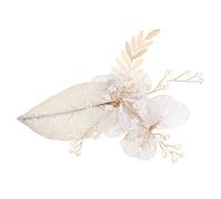 MAGICLULU Bridal Barrette Hair Clip Metallic Pearl Flower Branch Leaves Elegant Glossy Creative Hair Styling Grip Easy to Put and Take for Wedding Party Decorating