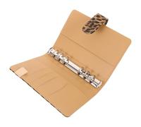 MAGICLULU Budget Binder A6 Pu Leather Loose Leaf Binder Cover with Magnetic Leopard Print Closure, Money Organizer Notebook Shell for Personal Finance and Travel Planning