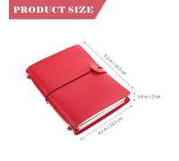 MAGICLULU Business Notebook Decorative Scrapbook 7.5x5.5inch Portable Practical Leather Paper Office Notebook for Travelers and Teachers