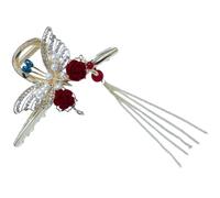 MAGICLULU Butterfly Tassel Hair Claw Clip with Pearl and Alloy Material Featuring Strong Claws and Interlocking Teeth, for Wedding and Dating Hairstyles