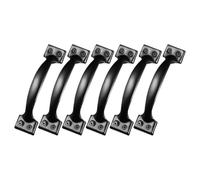 MAGICLULU Cabinet Handle Knob 6Pcs Iron Black Antique Vintage Knurled Drawer Pulls for Dresser and Kitchen Cupboards Easy Installation