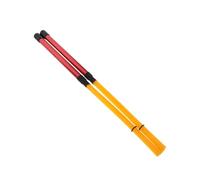 MAGICLULU Cajun Drumsticks Drum Brushes Red Handle and Yellow Nylon Tips Aluminum Alloy Bundle Sticks for Percussion Jazz Music Lover for Drumming Performance and Practice Sessions