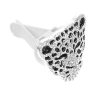 MAGICLULU Car Air Vent Clip Air Freshener Vent Clip Silver Metal Crystal Leopard Head Multipurpose Decorative Car Interior Decorating Accessary with Delicate Design Unique Shape Small