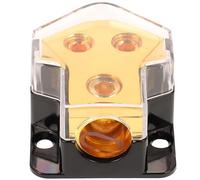 MAGICLULU Car Amplifier Distribution Block with Zinc Alloy and Plastic Material 2 Way Car Audio Power Splitter 1x0ga Input, 2x4ga Output Holes, Cover Exposed Contacts and Protect Vehicle