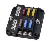 MAGICLULU Car Boat Circuit Fuse Box Led Indicator Volt Fuse Holder Organizer for Auto Boat