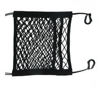 MAGICLULU Car Seat Mesh Organizer Storage Net Hanging Pouch for Car Large Capacity Double-layered Elastic Design Easy Access between The Two Front Seats Suitable for Passengers and Pets