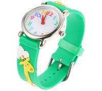 MAGICLULU Cartoon Watch with Simple Round Dial, Plastic Material, Easy to Clean and Maintain, Adjustable Green Wristwatch, Gift for Students