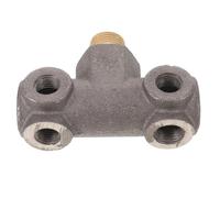 MAGICLULU Cast Iron Air Compressor Bracket with Four-Way Design and Precision-machined 1/2" 1/4" Male Threads, Pneumatic Multi-Port Fitting for Simplifying Pipeline Assembly in Air