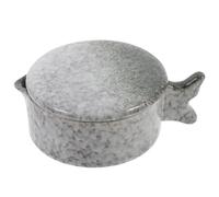 MAGICLULU Ceramic Chinese Ink Plate with Lid Multifunctional Calligraphy Inkwell and Brush Rest Stone Pattern Ink Dish for Traditional Painting and Writing Supplies